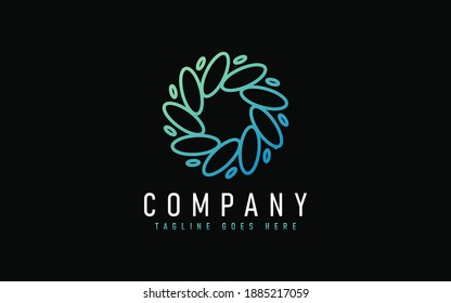 Abstract Modern Logo Design Based From Circular Round Lines. Geometric Colorful Lines Symbol. Usable For Business, Community, Foundation, Services, Tech, Company. Vector Logo Design Illustration.