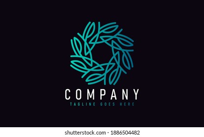 Resumen Diseño Moderno De Logotipos Basado En Líneas Circulares. Símbolo de líneas geométricas coloridas. Usable Para Negocios, Comunidad, Fundación, Servicios, Tecnología, Empresa. Ilustración del diseño del logotipo vectorial.