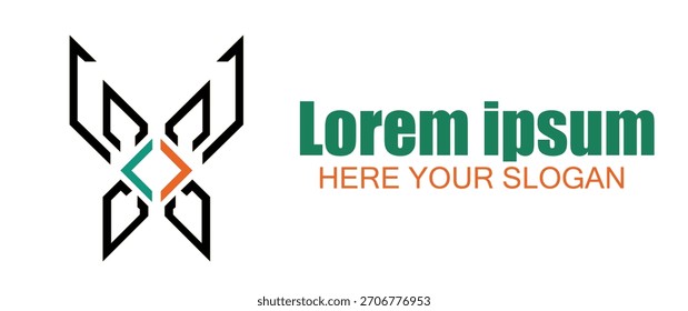 Diseño moderno Abstractas del logotipo con la forma geométrica aislada en el fondo blanco