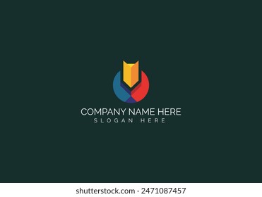  Abstract modern logo design,  Logo template. Social media abstract gradient emblem logo mark for