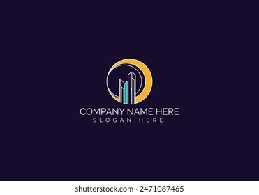  Abstract modern logo design,  Logo template. Social media abstract gradient emblem logo mark for