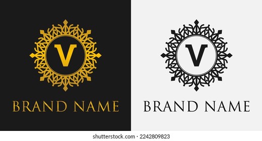 Abstract modern logo design templates in trendy linear style in golden colors, Logo for Hotel, Fashion, Spa, Yoga, Cosmetic, Jewelry, etc.