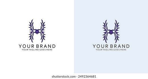 An abstract modern logo with a dynamic visualization of hop cones that is simple and elegant