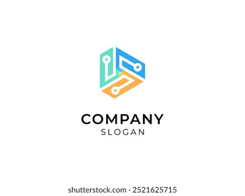 Icono de logotipo Abstractas y moderno, Plantilla de logotipo de negocio digital y tecnológico