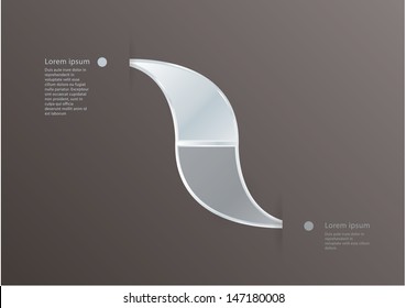 Abstract modern logo template. Icon for your company. Much space for your content. Elegant website icon. Fresh contrast colors.