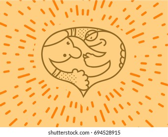 Abstract Modern logo vector fish 