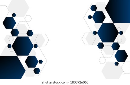 Abstract, Modern Luxery Night Blue Hexagon Background