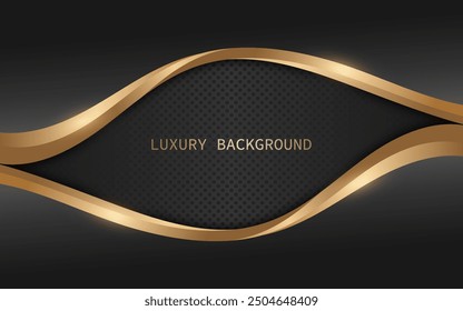 Abstract modern luxury background with a golden wave 