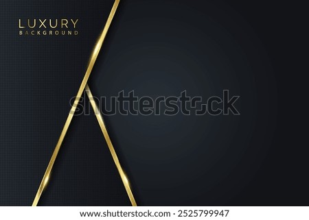 Abstract modern luxury background vector dark dotted layers with shadow and golden strips can be used for greetings, cards, invitation, wallpaper, web, blog, graphic and printing.
