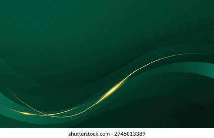 Geométrica ondulada verde oscuro