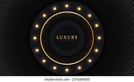 Abstract modern luxury golden light with halftone background
