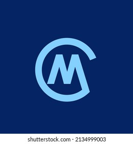 Abstract Modern MC logo. Minimal letters emblem. Simple initial monogram logo vector template for technological company, games, sport