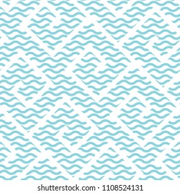 Abstract modern meander style seamless pattern. Concept geometric repeatable motif for background, wrapping paper, fabric, surface design