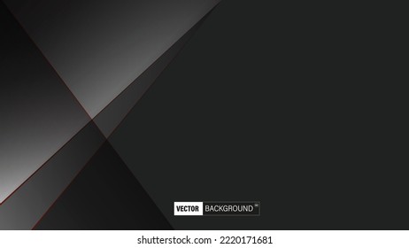 Abstract modern metallic red frame black background. 
Vector illustration.