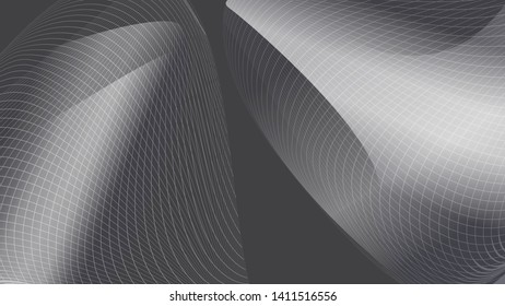 Abstract modern metallic silver wave mesh. Abstract concept. Looks like construction and building. EPS10, vector and illustration.