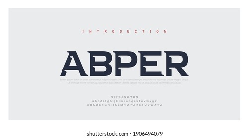 Abstract modern minimal alphabet fonts. Typography urban style for fun, sport, technology, fashion, digital, future creative logo font. vector illustration