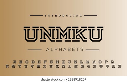 Abstract modern minimal alphabet fonts. Typography urban style for fun, sport, technology, fashion, digital, future creative logo font. vector illustration