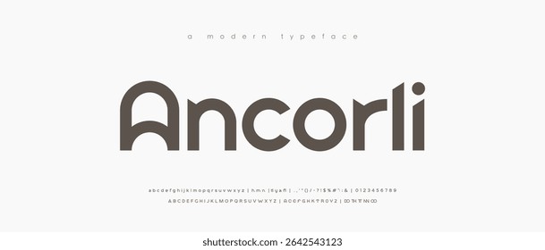 Abstract modern minimal alphabet fonts. Luxury Typography urban style for fun, sport, technology, fashion, digital, future creative logo font. vector illustration
