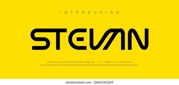 Fontes abstratas modernas de alfabeto mínimo. Luxo Tipografia estilo urbano para diversão, esporte, tecnologia, moda, digital, futuro criativo logotipo fonte.
