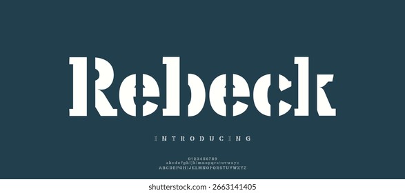 Abstract modern minimal alphabet fonts. Typography urban style for fun, sport, technology, fashion, digital, future creative logo font. vector illustration