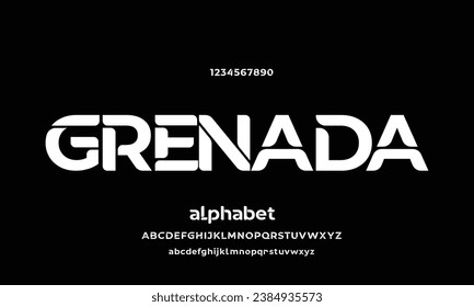 Abstract Modern minimal alphabet urban digital fashion fonts for sport, technology, fashion, digital, future creative logo.