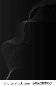 Abstract modern minimal cover design with flowing lines 