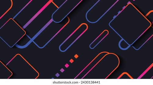 Fondo moderno abstracto de la forma geométrica mínima con el gradiente. Composición de formas dinámicas