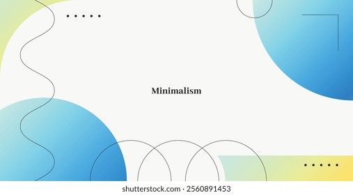 Abstract modern minimal gradient background. Clean line and shape templates banner.