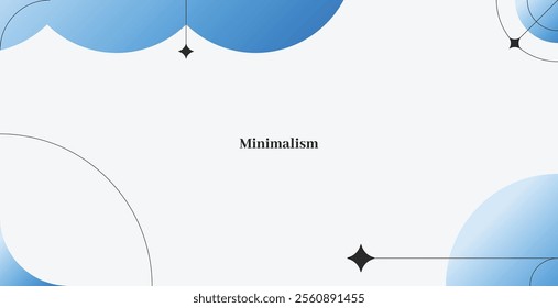 Abstract modern minimal gradient background. Clean line and shape templates banner.