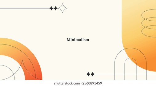 Abstract modern minimal gradient background. Clean line and shape templates banner.