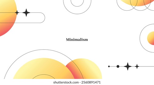 Abstract modern minimal gradient background. Clean line and shape templates banner.