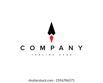 abstract modern minimal rocket spaceship logo design