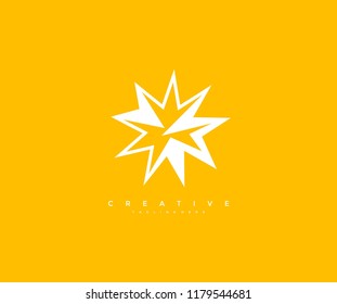 Abstract Modern Minimal Star Arrow Logo Design