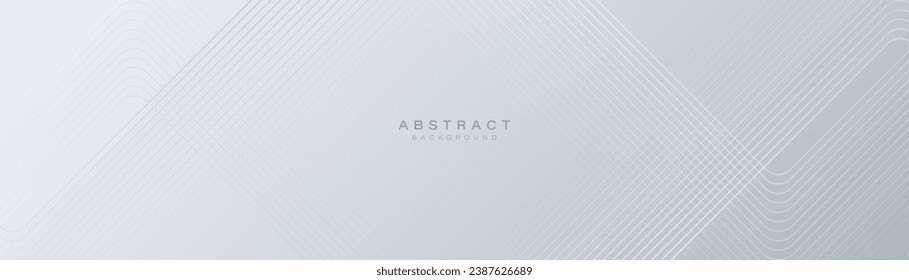 Abstract modern minimal white triangle lines geometric background. Trendy simple geometric shape banner