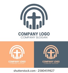 Abstract modern minimalist logo vector illustration