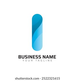 I abstract modern minimalist premium typography 3d colorful letter logo design template