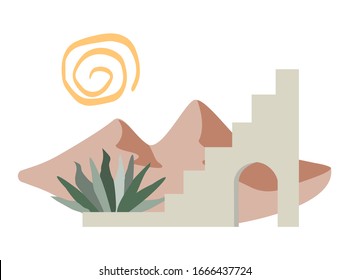 Resumen de pintura digital minimalista moderna de estilo escandinavo Color formas líquidas Abstracción Afiche contemporáneo