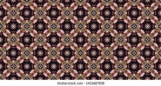 Abstract modern mosaic colorful artistic horizontal seamless pattern for textile, design and backgrounds