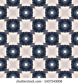 Abstract modern mosaic colorful artistic. Horizontal seamless pattern for textile, design, and backgrounds