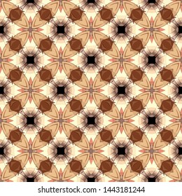 Abstract modern mosaic colorful artistic. Horizontal seamless pattern for textile, design, and backgrounds