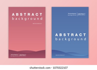 Abstract modern mountain flyer collection on Colorful background. Poster Minimal cover blue design Template. Vector illustration eps 10.