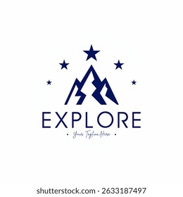 Abstract modern mountain logo minimalist graphic design templates