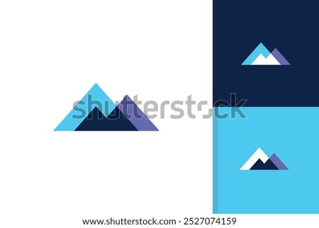 abstract modern mountain logo vector template