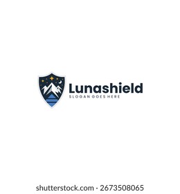 Resumo Moderno Mountain Shield Logo Design