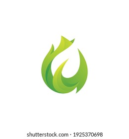 Resumen Naturaleza Icono del logotipo de la hoja verde