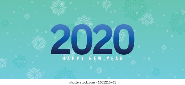 Abstract modern new year 2020 stylish banner design