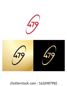 Abstract modern number circle stream Logo Template Design Vector