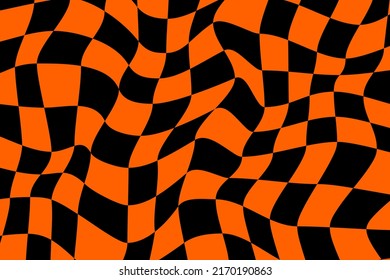 Abstract modern op art, checkered texture. Vector.