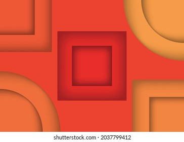 Abstraktes, modernes orangefarbenes Papier, abstrakter Hintergrund