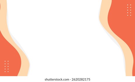Abstract Modern Orange Wave Border Background – Minimalist Template for Banner, Poster, or Social Media